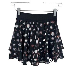 Lululemon Skort 2 Womens Black Court Rival Colourhaze Dot Inverse Orange Multi